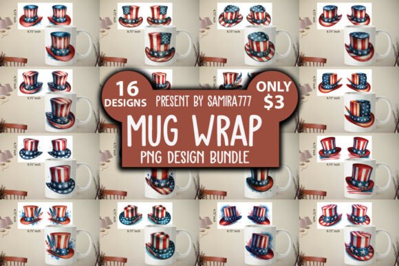 American Flag Mug Wrap Bundle