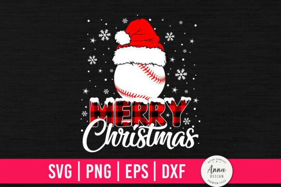 Baseball Merry Christmas SVG