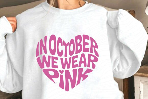 Breast Cancer SVG Design in October