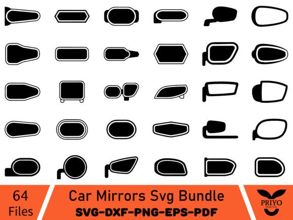 Car Mirrors Svg Bundle