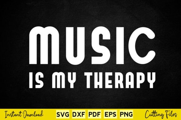Free Music is My Therapy Svg