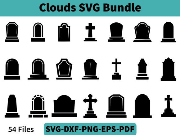 Gravestone Silhouette Svg Bundle