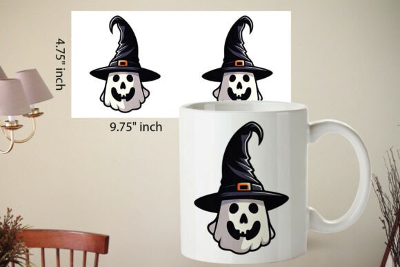 Halloween Ghost Mug Wrap