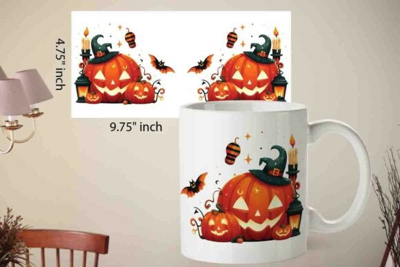 Halloween Pumpkin Mug Wrap