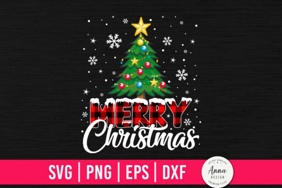 Merry Christmas Tree Lights SVG