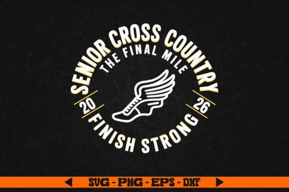 Senior Cross Country Finish Strong Svg